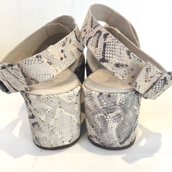 Matisse Platform Sandals ‘RUNAWAY’ Snakeskin Leather Ankle Strap Open-toe Size-7 - Picture 7 of 16